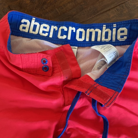 Abercrombie - Boys XL - Swim Trunks - Hot Red Pink / Magenta - Picture 9 of 15